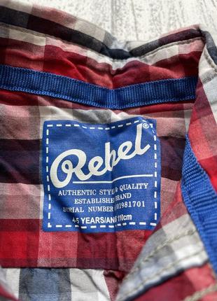 Крутая рубашка в клетку rebel 4-5 лет2 фото