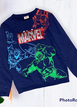 Тёплый свитшот marvel на байке кофта с начёсом на мальчика