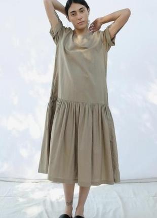 Плаття сукня міді котонова reserved4 фото