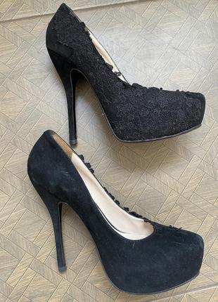Чёрные замшевые туфли mia may/miraton2 фото