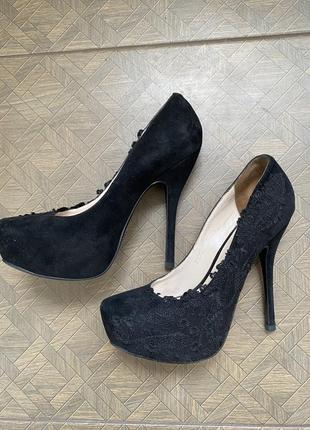 Чёрные замшевые туфли mia may/miraton1 фото
