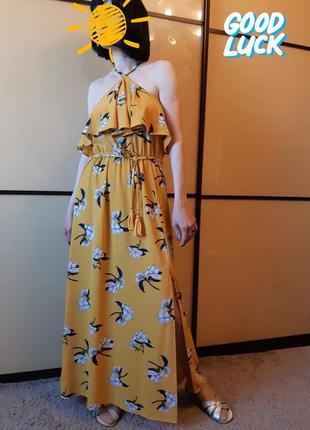 Макси платье, сарафан  в цветы primark3 фото