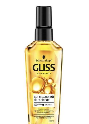 Ухаживающее масло gliss oil-эликсир для очень поврежденных и сухих волос, 75 мл