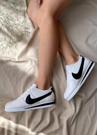 Nike cortez white black, кросівки найк кортез жіночі, жіночі кросівки найк8 фото
