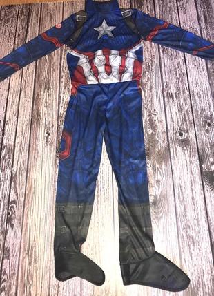 Новогодний костюм капитан америка для мальчика 8-10 лет. 128-140 см2 фото