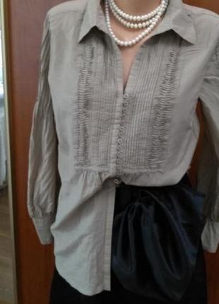 Блузп сорочка бавовняна шовкова блузка4 фото
