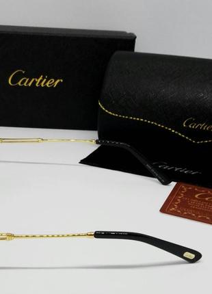 Cartier модные солнцезащитные очки унисекс бирюзовый градиент безоправные5 фото