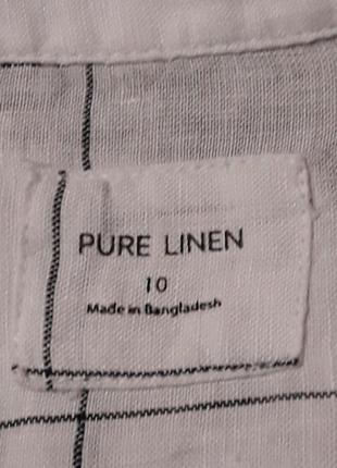 Pure linen  натуральна   стильна рубашка в крупну клітинку  р.104 фото