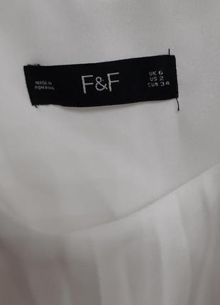 Шикарная белоснежная блуза плессе f&f2 фото