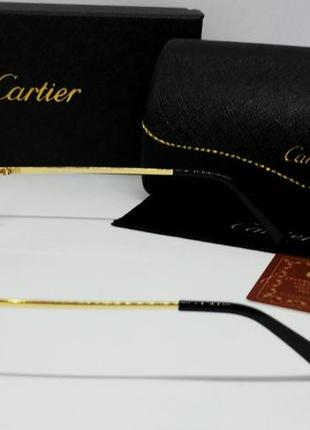 Cartier очки капельки унисекс солнцезащитные коричневый градиент безоправные5 фото