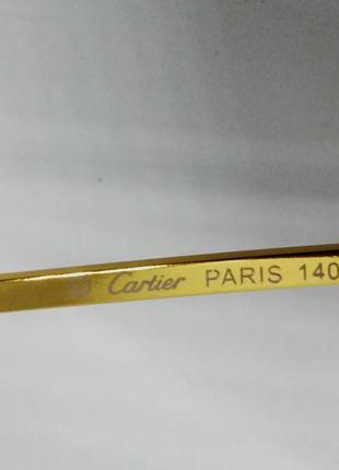 Cartier очки капельки унисекс солнцезащитные коричневый градиент безоправные9 фото