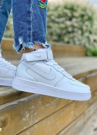 Женские кроссовки nike air force 1’07 high ‘white’ 36-37-38-39-40