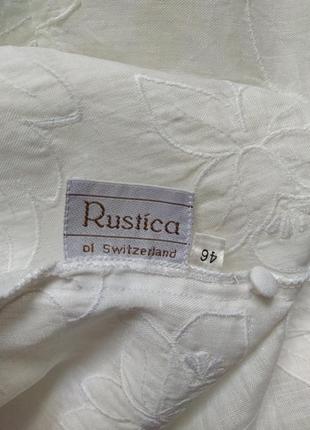 Блуза льон+бавовна, з вишивкою, швейцарія.8 фото