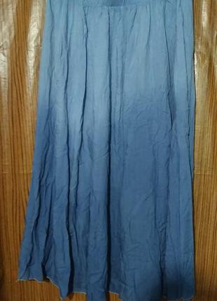 Спідниця довга, колір синій градієнт, розмір xl1 фото