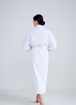 Женский махровый халат, 100% хлопок узбекистан, размер хxl, белый4 фото