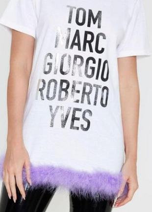 1+1=3 шикарная футболка с перьями river island