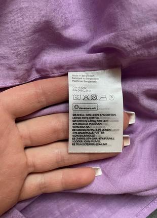 H&m лляна сукня на бретелях 6
