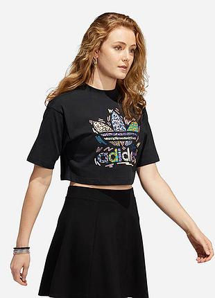 Футболка женская adidas originals x kris andrew love unites crop tee