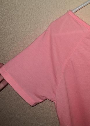 Яркий розовый неоновый топ футболка3 фото