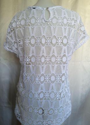 Женская кружевная блуза, блузка, туника, майка, футболка с кружевом, з мереживом сетка2 фото