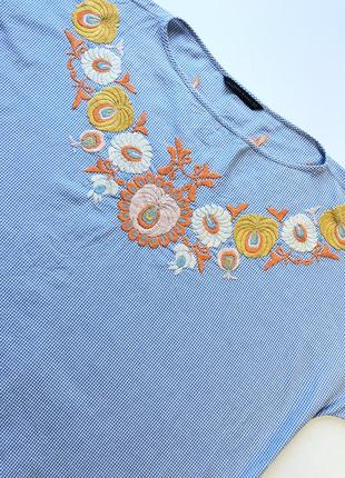 Стильная блузка с вышивкой zara4 фото