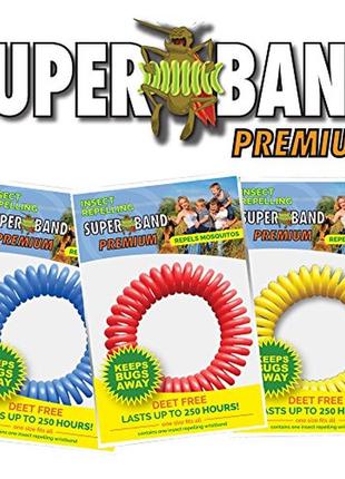 Браслет-резинка superband premium  защита от комаров 250 часов.2 фото