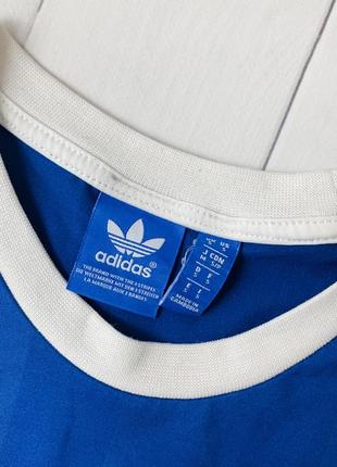 Чоловіча синя спортивна футболка adidas адідас з лампасами. розмір s m5 фото