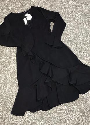 Платье миди чёрного цвета boohoo4 фото