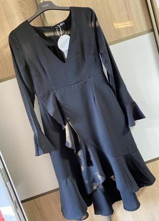 Сукня міді чорного кольору boohoo1 фото
