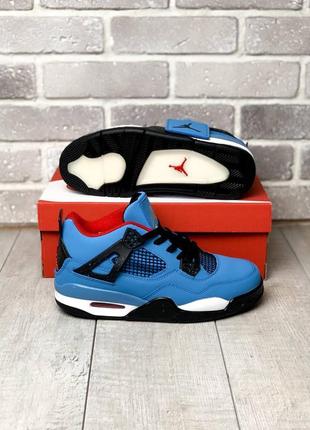 Nike air jordan 4  мужские кроссовки найк аир джордан синие