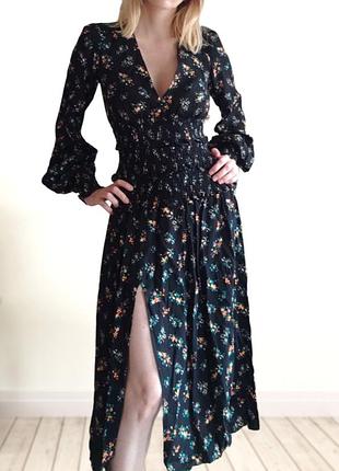 Плаття міді afrm hazel dress, сукня з розрізом, платье в цветочек