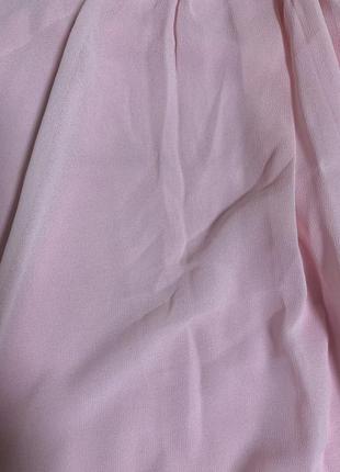 Нежно-розовая блуза тюльпан двойная вставки ажура, италия, m/l (2800)5 фото