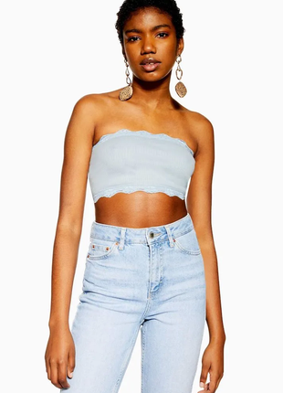 Топ бандо topshop petite lace bandeau top