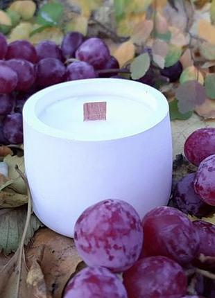 Соєва свічка в бетонному кашпо❤️ екосвічка🌿