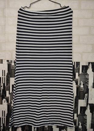Брендовая, стильная, длинная юбка в полоску3 фото