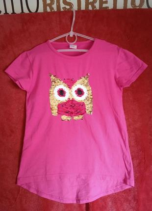 Яркая футболка с совенком для маленькой принцессы