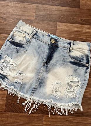 Юбка мини джинсовая