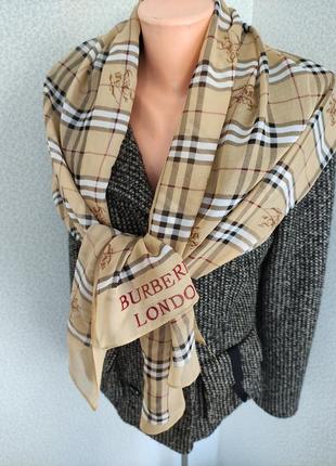 Burberry шелковвй платок вуаль стильный шарф  косынка8 фото