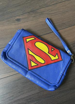 Синій клатч superman1 фото