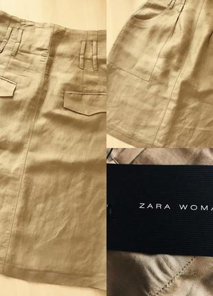 Спідниця zara льон