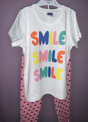 Набор футболка smile+лосины3 фото