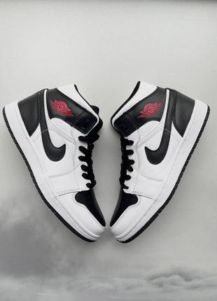 Женские кроссовки nike air jordan 1 retro mid ‘oreo’ 36-37-38-39-40-416 фото