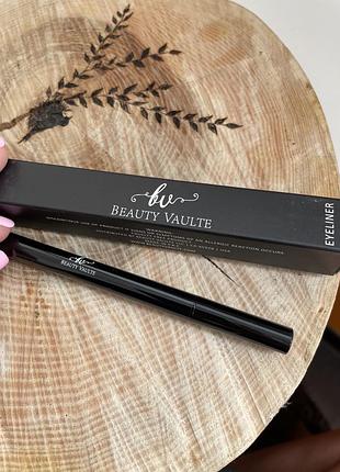 Чорна підводка лайнер фломастер для очей beauty vaulte #розвантажую