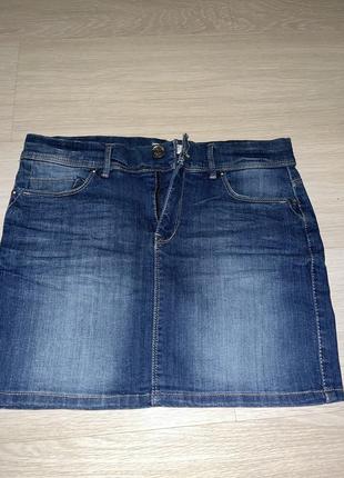 Юбка джинсовая , трикотажная4 фото