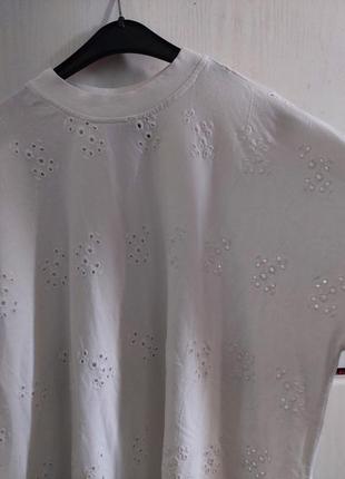 Платье футболка  оверсайз с вышивкой в стиле ришелье asos5 фото