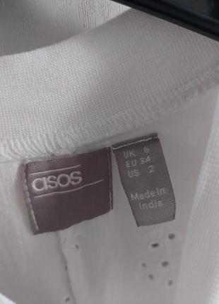 Платье футболка  оверсайз с вышивкой в стиле ришелье asos7 фото