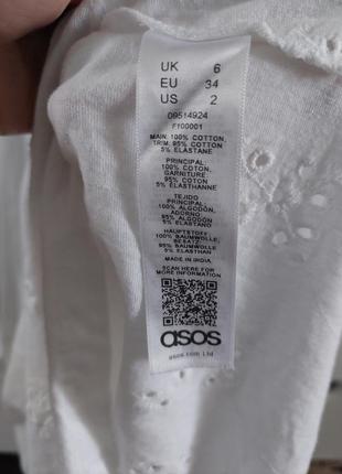 Платье футболка  оверсайз с вышивкой в стиле ришелье asos8 фото