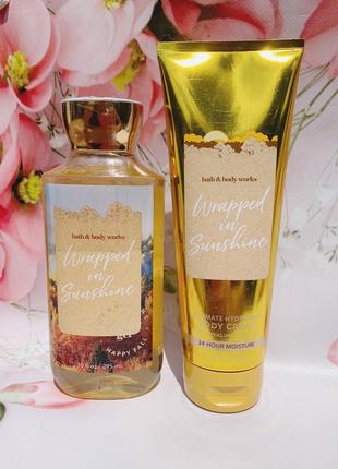 Набір гель+крем wrapped in sunshine від bath and body works