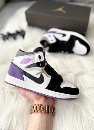 Жіночі кросівки nike air jordan 1 retro high 'varcity purple' 36-38-40-415 фото