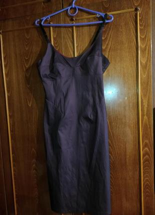 Платье-сарафан бордово-фиолетового цвета2 фото